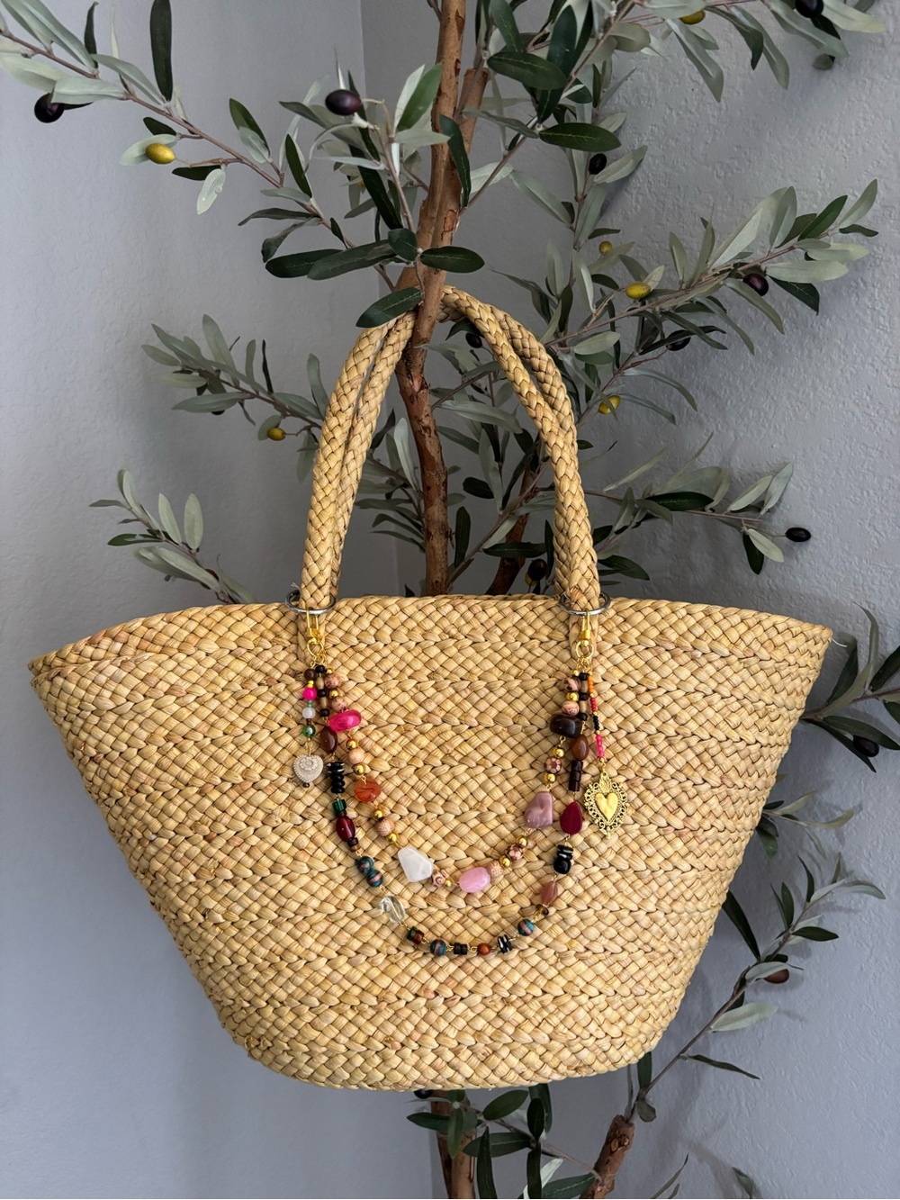 Handmade Boho Beaded Purse Chain Charm | Colorful Bag Accessory